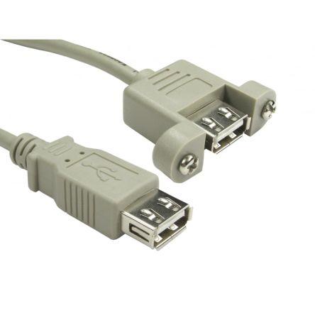 RS PRO Kabel USB Vnitřní, A: USB typu A, 0.1 m Vnitřní, Béžová, B: USB typu A