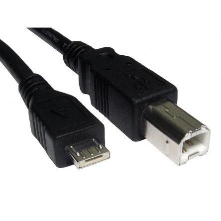 RS PRO Kabel USB Vnější, A: Micro USB A, 1.8 m Vnější, Černá, B: USB B