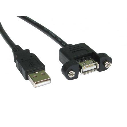 RS PRO Kabel USB Vnitřní, A: USB typu A, 1 m Vnitřní, Černá, B: USB typu A