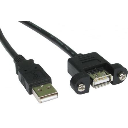 RS PRO Kabel USB Vnitřní, A: USB typu A, 2 m Vnitřní, Černá, B: USB typu A