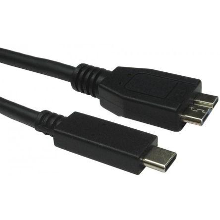 RS PRO Kabel USB Vnější, A: USB typu C, 1 m Vnější, Černá, B: Micro USB typ B