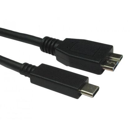 RS PRO Kabel USB Vnější, A: USB typu C, 2 m Vnější, Černá, B: Micro USB typ B