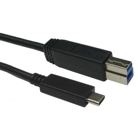 RS PRO Kabel USB Vnější, A: USB typu C, 2 m Vnější, Černá, B: USB B