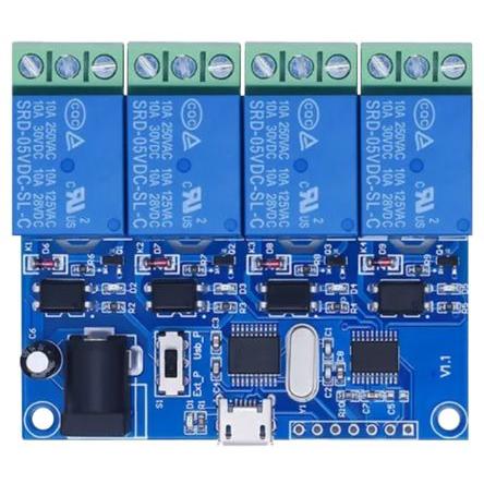 Komunikační a bezdrátový vývojový nástroj pro USB Relay Control Card USBM-RELAY04 Seeit, klasifikace: Modul USBM-RELAY04