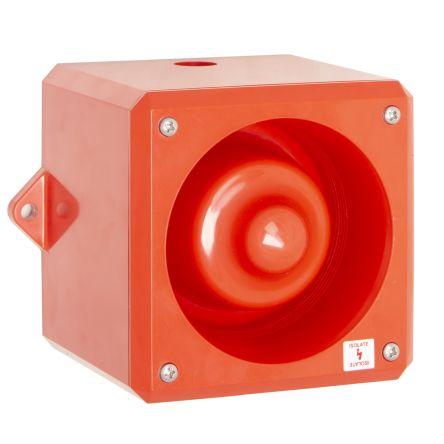 RS PRO Více tónová siréna Povrch Červená 32 230V ac CE & UKCA, RoHS 112 dB @ 1m IP66 AC/DC