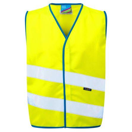 Leo Workwear Žlutá Recyklovaný polyester Reflexní vesta pro juniory M
