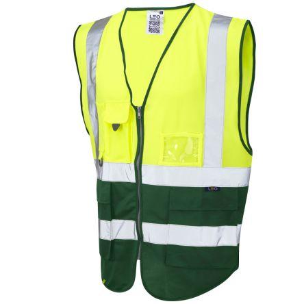 Leo Workwear Žlutá Recyklovaný polyester Reflexní vesta XL