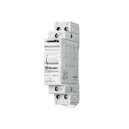 Finder Výkonové relé DPST Lišta DIN 16A 230V ac 20
