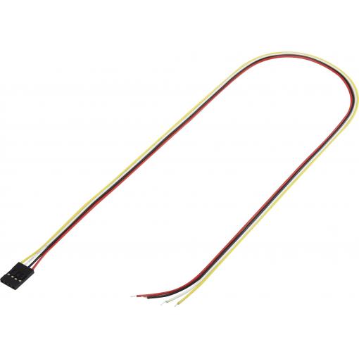 TRU COMPONENTS zásuvkový konektor s vodiči 4, rozteč 2.54 mm, 1244004, 1 ks