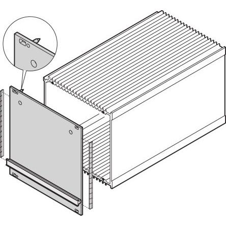 nVent SCHROFF Přední rám, řada: 20838 Boční panel 5 V balení, délka: 128.4 mm 35.22mm