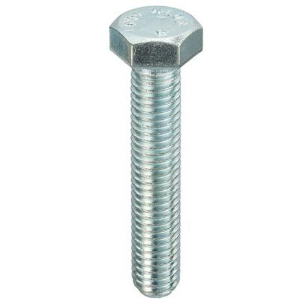 RS PRO Stavěcí šroub se šestihrannou hlavou, Lesklý zinek, Ocel, M12 mm, délka: 80 mm