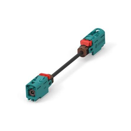 Koaxiální kabel, řada: 2081390, Černá Vnější Polyvinylchlorid, A: Zástrčka FAKRA Vnější, B: Zástrčka 3 m TE Connectivity
