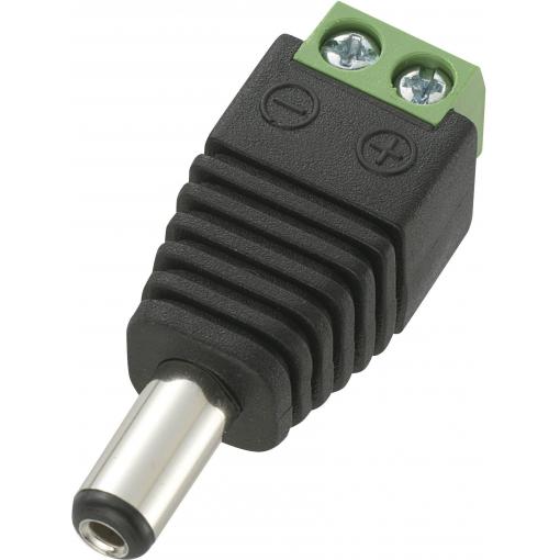 TRU COMPONENTS DC14-M nízkonapěťový konektor zástrčka, rovná 5.5 mm 2.1 mm 1 ks