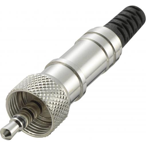 TRU COMPONENTS 718939 jack konektor 3.5 mm zástrčka, rovná Pólů: 4 stereo stříbrná 1 ks