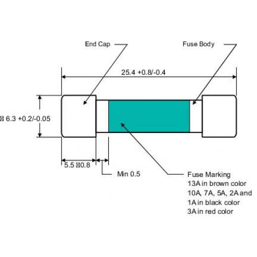 TRU COMPONENTS 1234611 110102700109X pojistka multimetru (Ø x d) 6.35 mm x 25.4 mm 1 A 250 V F rychlá Množství 1 ks