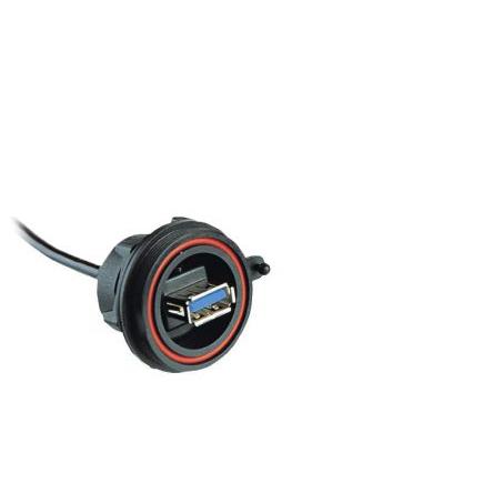 Bulgin Konektor USB, řada: Standard Buccaneer - USB Vnitřní, počet portů: 1portový, orientace těla: Rovný USB typu A,