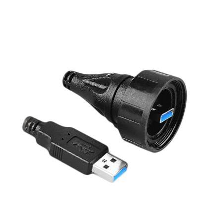 Bulgin Kabel USB Vnější, řada: Standard Buccaneer - USB, A: USB typu A, 2 m Vnější, Černá, B: USB typu A