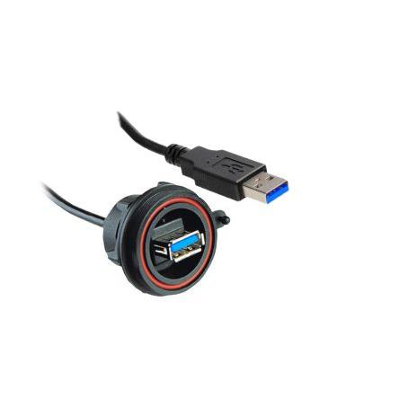 Bulgin Prodlužovací kabel USB Vnější, řada: Standard Buccaneer - USB, A: USB typu A, 500 mm Vnější, Černá, B: USB typu A