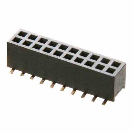 Patice PCB, řada: M50, orientace těla: Svislé, rozteč: 1.27 mm, počet kontaktů: 50, počet řad: 2, Povrch Montáž patice