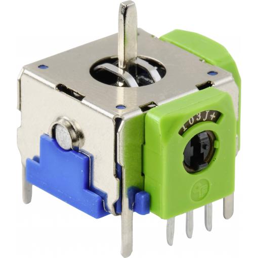 TRU COMPONENTS 98002C2 joystick 12 V/DC kovová páka pájecí piny 1 ks
