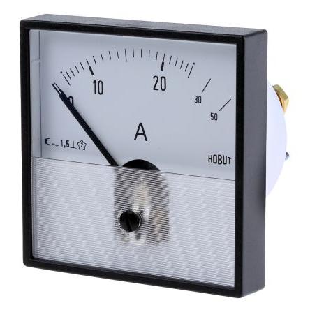Analogový panelový ampérmetr PD72MIS25A2/1-001 50 A, výška výřezu: 72 mm St., šířka výřezu: 72 mm Pohyblivé železné