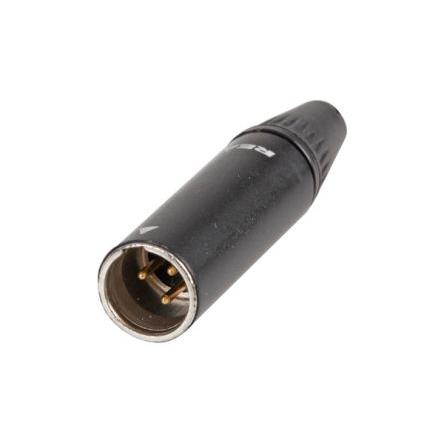 Re-An Products Konektor XLR, barva Černá, počet kontaktů: 3, orientace těla: Rovný Vnější, pokovení: Zlatá, Kabel,