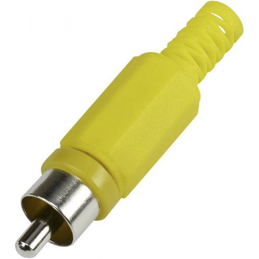 TRU COMPONENTS 595231 cinch konektor zástrčka, rovná Pólů: 2 žlutá 1 ks