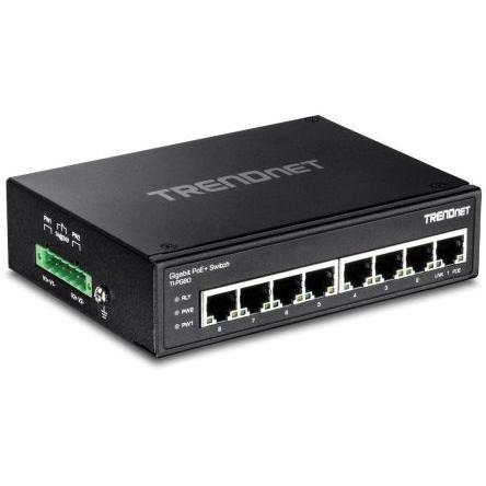 Ethernetový přepínač, model: TI-PG80 8portový 1Gbps Trendnet Neřízený Napájení přes síť Ethernet