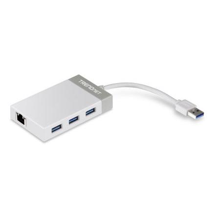Rozbočovač USB 3.0 TU3-ETGH3, standard: USB 3.0 RJ45, počet portů USB: 3 Sběrnice USB 40 mm Trendnet 25 mm 105mm