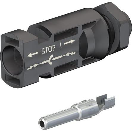 Staubli Solární konektor, řada: Cable Coupler MC4 Vnější Montáž do panelu Přípojka 17.5A Krimpovací kabel CSA 1.5mm²,