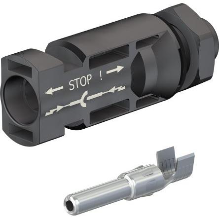Staubli Solární konektor, řada: Cable Coupler MC4 Vnější Montáž do panelu Přípojka 39A Krimpovací kabel CSA 4mm², 1500V