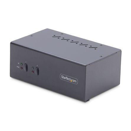 Přepínač KVM, 3,5 mm stereo 2portový USB, počet zobrazení: 2 6 StarTech.com, video připojení: Display Port 3840 x 2160