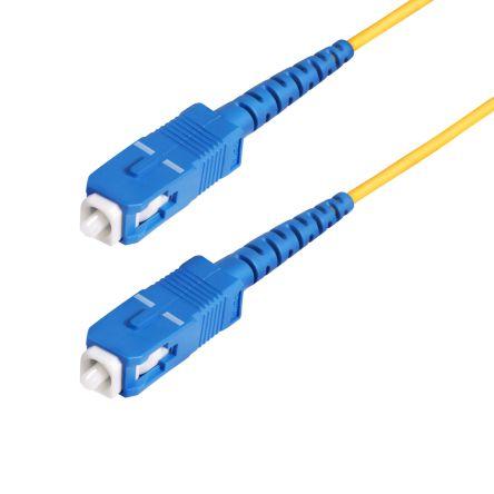 StarTech.com Optický kabel 125 μm 30 m Nízko dýmivý bezhalogenový plášť, Žlutá