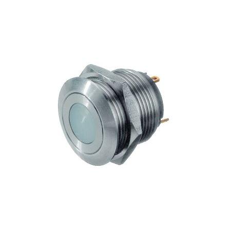 APEM Tlačítkový spínač, řada: AV IP65 1 NO/1 NC Panel Okamžité 19.2 mm 5A, barva LED: Zelená 250 V ac