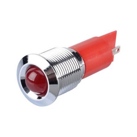 Indikátor pro montáž do panelu, řada: Q16 Červená, typ žárovky: LED indikátory pro montáž do panelu APEM 24V dc 16 mm,