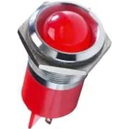 Indikátor pro montáž do panelu, řada: Q22 Červená, typ žárovky: LED indikátory pro montáž do panelu APEM 24V dc 22 mm,