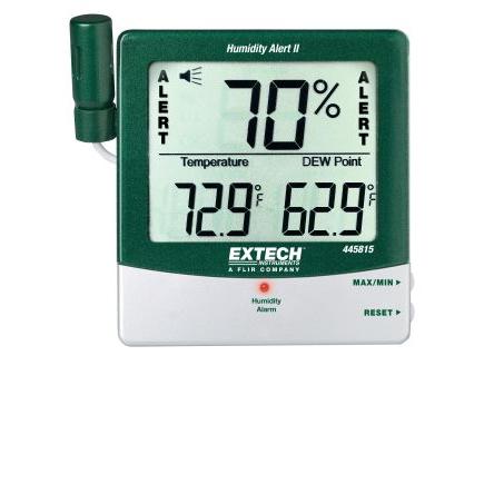 Vlhkoměr, číslo modelu: 445815 445815 Extech, 60 °C ±4 %RH, rozsah vlhkosti: 99 %RH