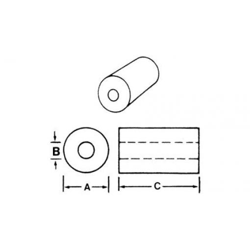 Feritové jádro, typ: Prstencové jádro, 29 x 14 x 14mm 255 Ω Amidon