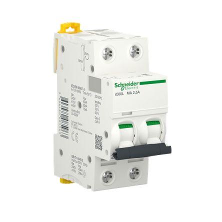 Schneider Electric Miniaturní jistič, rozsah: Acti9 Moteur 2pólový 2.5A vypínací výkon 40 kA, charakteristika: Typ AC,