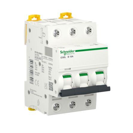 Schneider Electric Miniaturní jistič, rozsah: iC60L 3pólový 10A vypínací výkon 25 kA, charakteristika: Typ B, rozsah: