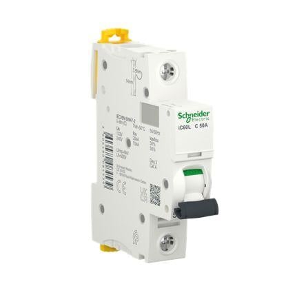Schneider Electric Miniaturní jistič, rozsah: iC60L 1pólový 50A vypínací výkon 15 kA, charakteristika: Typ C, rozsah: