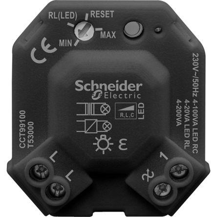 Spínač světel, rozsah: D-Life Stmívač osvětlení Zapuštěná montáž 1, 230V barva Černá Schneider Electric, rozsah: Merten