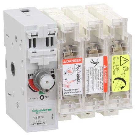 Schneider Electric Odpínač, řada: TeSyS GS 3pólový Zapouzdřený 40A velikost pojistky 14 x 51 mm