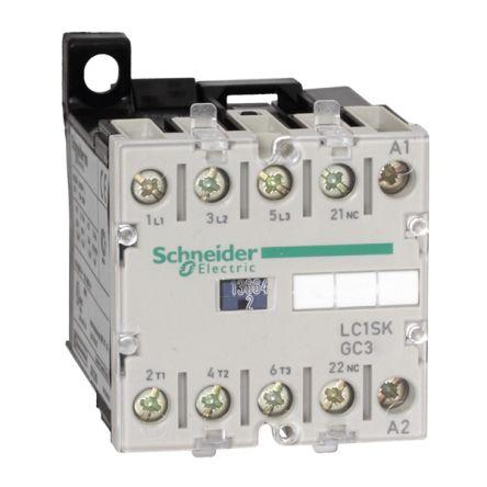 Schneider Electric 1 NO Stykač napětí ve vinutí 230V ac 3pólový 9 A 690V ac 4 kW s 3 NO kontakty 230V ac Řízení motoru,