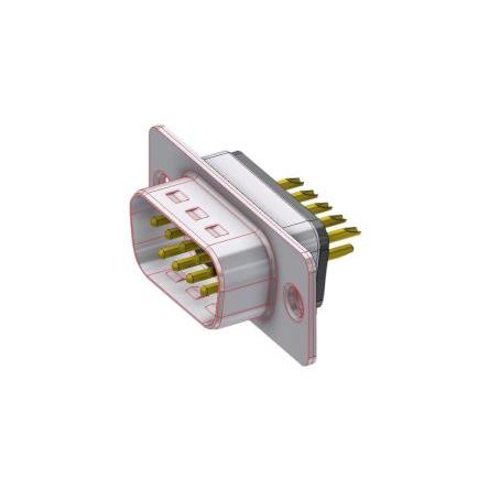 Deltron Connectors Konektor D-Sub, řada: D, počet kontaktů: 9, orientace těla: Rovný, Kabel Vnější, Filtrovaný, 100V,