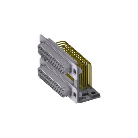 Deltron Connectors Konektor D-Sub, řada: DPB, počet kontaktů: 50, orientace těla: Pravý úhel 2.84 mm, Montáž na plošný