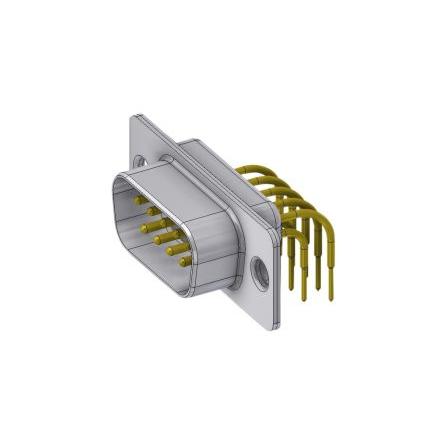 Deltron Connectors Konektor D-Sub, řada: DT, počet kontaktů: 9, orientace těla: Pravý úhel 2.84 mm, Montáž na plošný