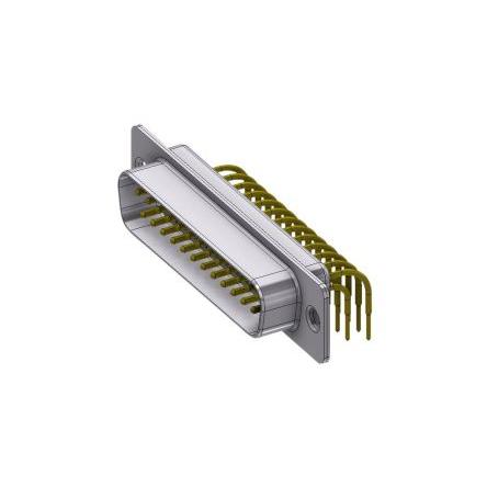 Deltron Connectors Konektor D-Sub, řada: DT, počet kontaktů: 25, orientace těla: Pravý úhel 2.77 mm, Montáž na plošný