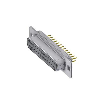 Deltron Connectors Konektor D-Sub, řada: DT, počet kontaktů: 25, orientace těla: Rovný 2.84 mm, Montáž na plošný spoj