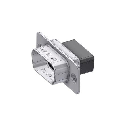 Deltron Connectors Konektor D-Sub, řada: DTS, počet kontaktů: 9, orientace těla: Rovný 2.74 mm, Kabel Vnější,
